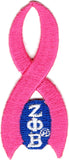 Zeta Phi Beta Pink Ribbon Iron-On Patch [Pink]