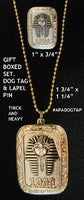 Alpha Phi Alpha Gold Slab Dog Tag & Lapel Pin Set [Gold]