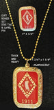 Kappa Alpha Psi Gold Slab Dog Tag & Lapel Pin Set [Gold]