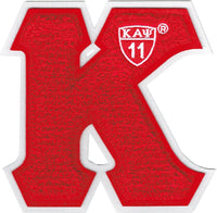 Kappa Alpha Psi Letter Shield Chenille Sew-On Patch [Red]