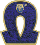 Omega Psi Phi Letter Shield Chenille Sew-On Patch [Purple]