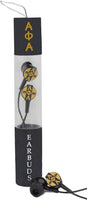Alpha Phi Alpha Greek Beats Performance Earbuds [Black]