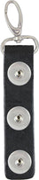 Zeta Phi Beta 3 Button Leather FOB Key Chain [Black]