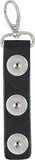 Zeta Phi Beta 3 Button Leather FOB Key Chain [Black]