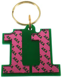 Alpha Kappa Alpha Color Mirror Line #11 Keychain [Green]