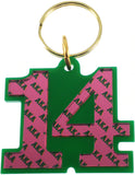 Alpha Kappa Alpha Color Mirror Line #14 Keychain [Green]