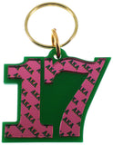 Alpha Kappa Alpha Color Mirror Line #17 Keychain [Green]
