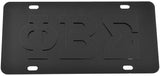 Phi Beta Sigma Raised Letter Mirror License Plate [Black/Black]
