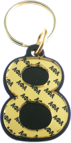 Alpha Phi Alpha Line #8 Key Chain [Black]