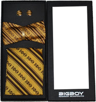 Big Boy Iota Phi Theta Divine 9 Untied Bowtie Set [Gold]