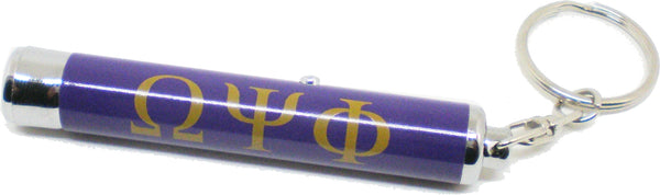 Omega Psi Phi Projection Torch Light Key Ring [Purple]