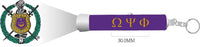 Omega Psi Phi Projection Torch Light Key Ring [Purple]