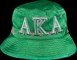 Alpha Kappa Alpha Embroidered Bucket Hat [Green]