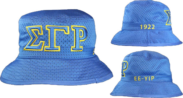 Sigma Gamma Rho Embroidered Bucket Hat [Blue]