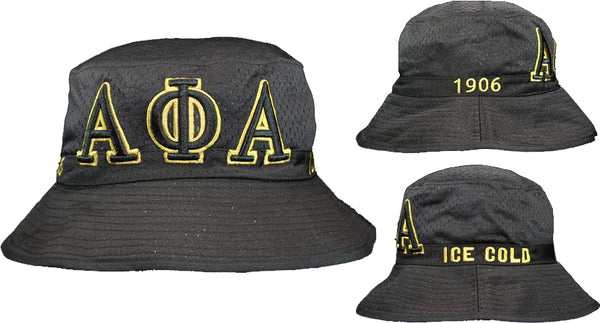 Alpha Phi Alpha Embroidered Bucket Hat [Black]