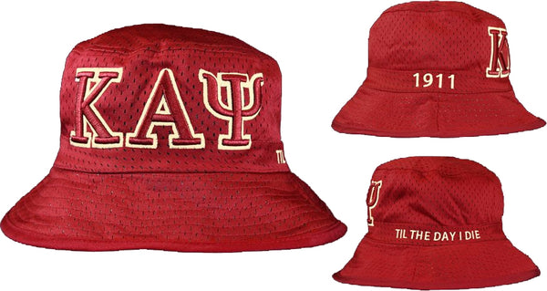 Kappa Alpha Psi Embroidered Bucket Hat [Crimson Red]