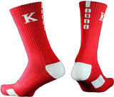 Kappa Alpha Psi Greekfeet Mens Athletic Dri-Fit Crew Socks [Red]