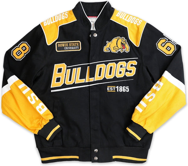 Big Boy Bowie State Bulldogs S9 Mens Racing Twill Jacket [Black]