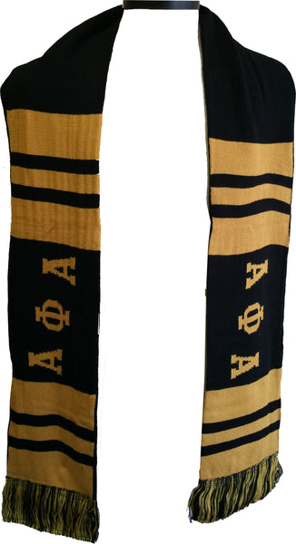 Buffalo Dallas Alpha Phi Alpha 2-Ply Knit Scarf [Black]