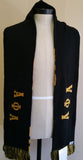 Buffalo Dallas Alpha Phi Alpha 2-Ply Knit Scarf [Black]
