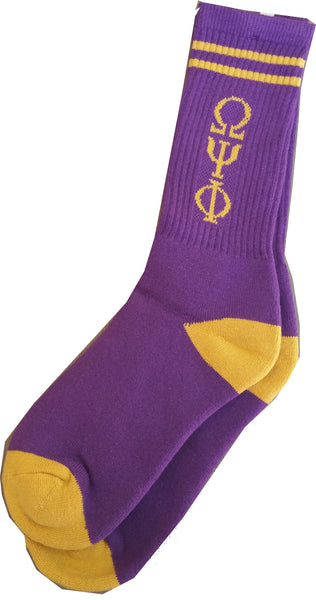 Buffalo Dallas Omega Psi Phi Crew Socks [Purple]