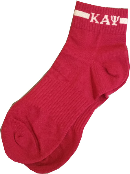 Buffalo Dallas Kappa Alpha Psi Footie Socks [Crimson Red]