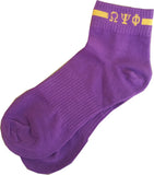 Buffalo Dallas Omega Psi Phi Footie Socks [Purple]