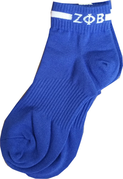 Buffalo Dallas Zeta Phi Beta Footie Socks [Blue]
