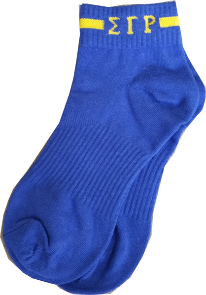 Buffalo Dallas Sigma Gamma Rho Footie Socks [Blue]
