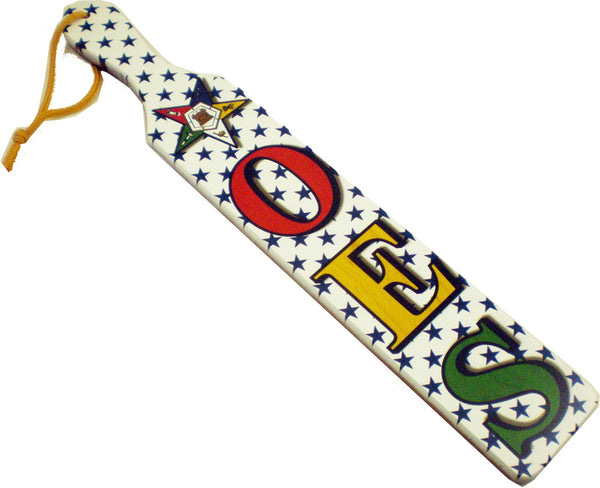 Eastern Star Printed Symbol Crest Wood Paddle [Brown]