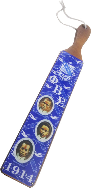 Phi Beta Sigma Acrylic Topped Founders Wood Paddle [Brown]