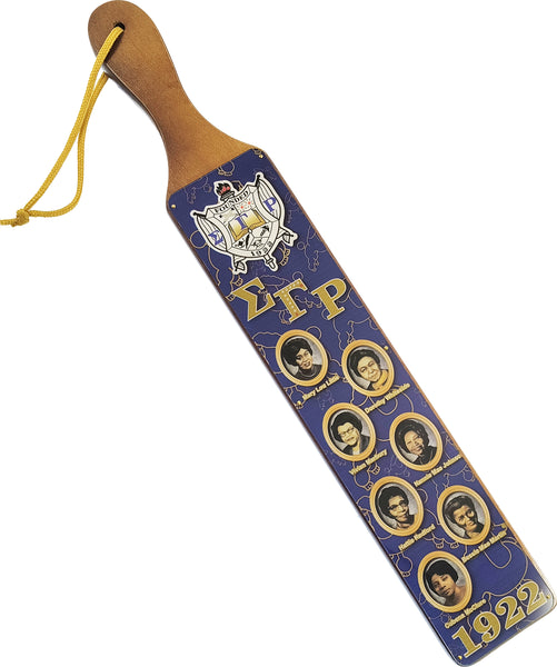 Sigma Gamma Rho Acrylic Topped Founders Wood Paddle [Brown]