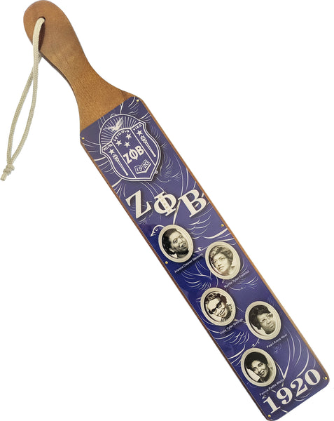 Zeta Phi Beta Acrylic Topped Founders Wood Paddle [Brown]