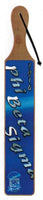 Phi Beta Sigma Acrylic Topped Script Wood Paddle [Brown]