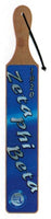 Zeta Phi Beta Acrylic Topped Script Wood Paddle [Brown]