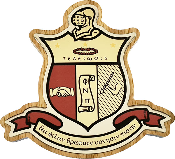 Kappa Alpha Psi Domed Crest Wood Plaque [Brown]