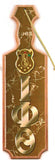 Iota Phi Theta Raised Mirror Letters & Crest Domed Wood Paddle [Brown]