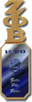 Zeta Phi Beta Group Letters Domed Wood Wall Hanger [Brown]