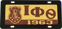 Iota Phi Theta Domed Crest Tag License Plate [Black]