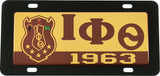 Iota Phi Theta Domed Crest Tag License Plate [Black]