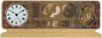 Iota Phi Theta Wood Desk Top Clock [Brown]