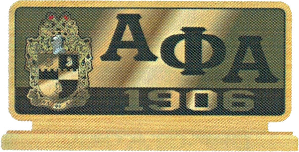 Alpha Phi Alpha Wood Desk Top Founders Piece [Brown]
