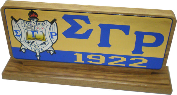 Sigma Gamma Rho Wood Desk Top Founders Piece [Brown]