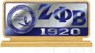 Zeta Phi Beta Wood Desk Top Founders Piece [Brown]