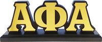 Alpha Phi Alpha Wood Desk Top Letters With Color Base [Black]