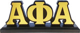 Alpha Phi Alpha Wood Desk Top Letters With Color Base [Black]