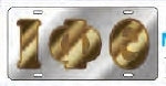 Iota Phi Theta Outlined Color Mirror License Plate [Silver/Gold/Brown]