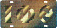 Iota Phi Theta Inlaid Color Mirror License Plate [Brown/Gold]