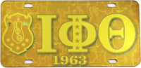 Iota Phi Theta Printed Crest License Plate [Brown]