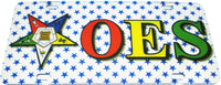 Eastern Star Printed Crest License Plate [White]